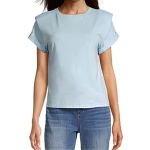 a.n.a Womens Tall Round Neck Short Sleeve T-Shirt